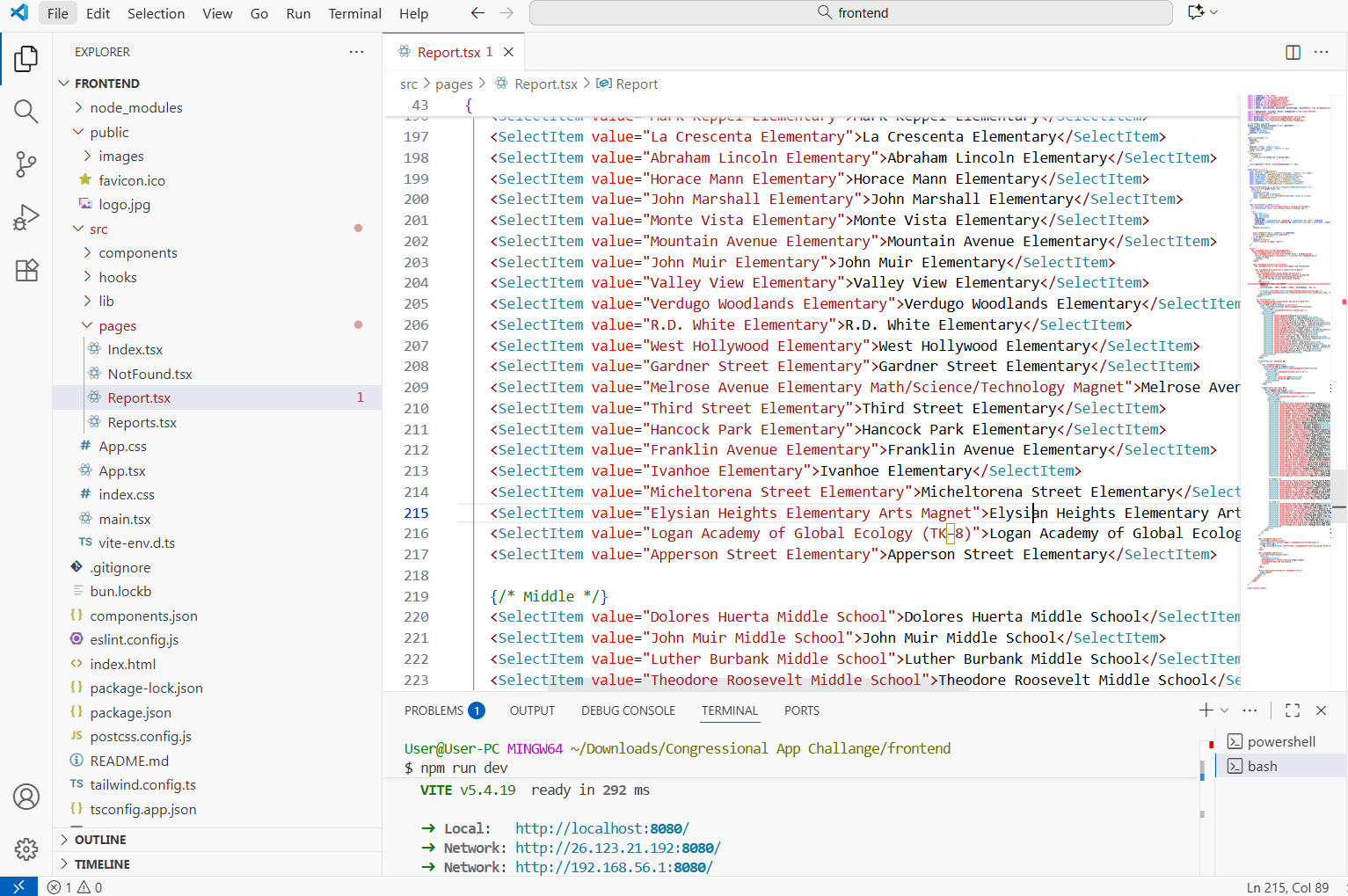Screenshot of Fixmyblock Front