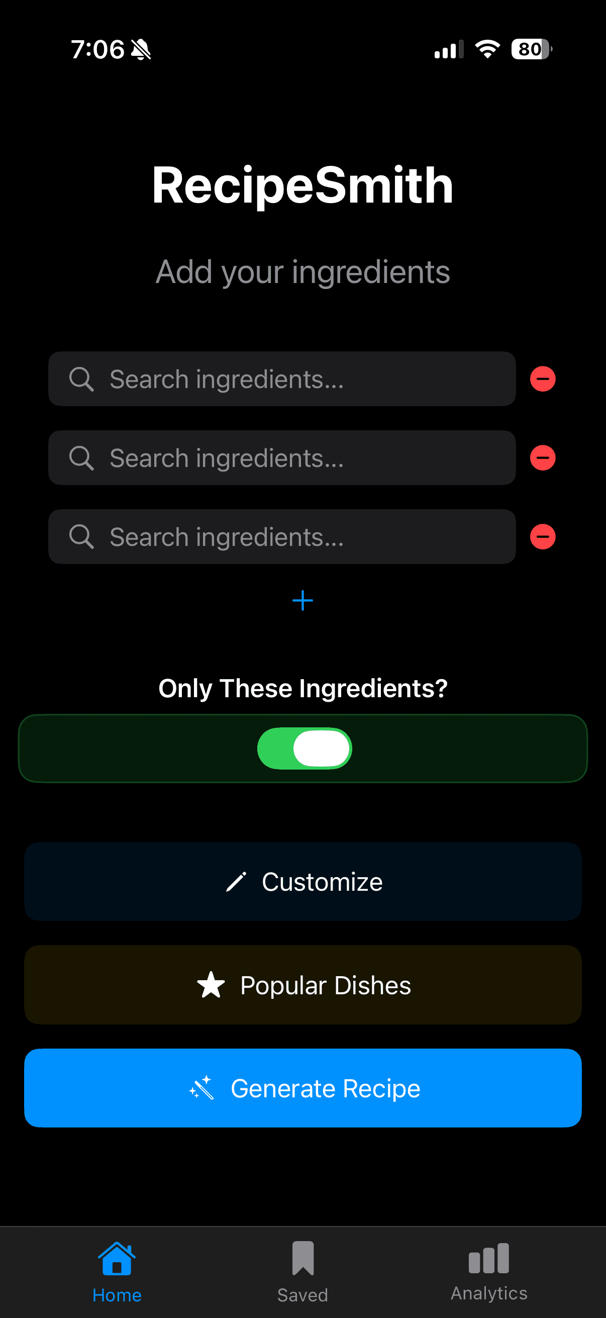 Screenshot of Recipesmith
