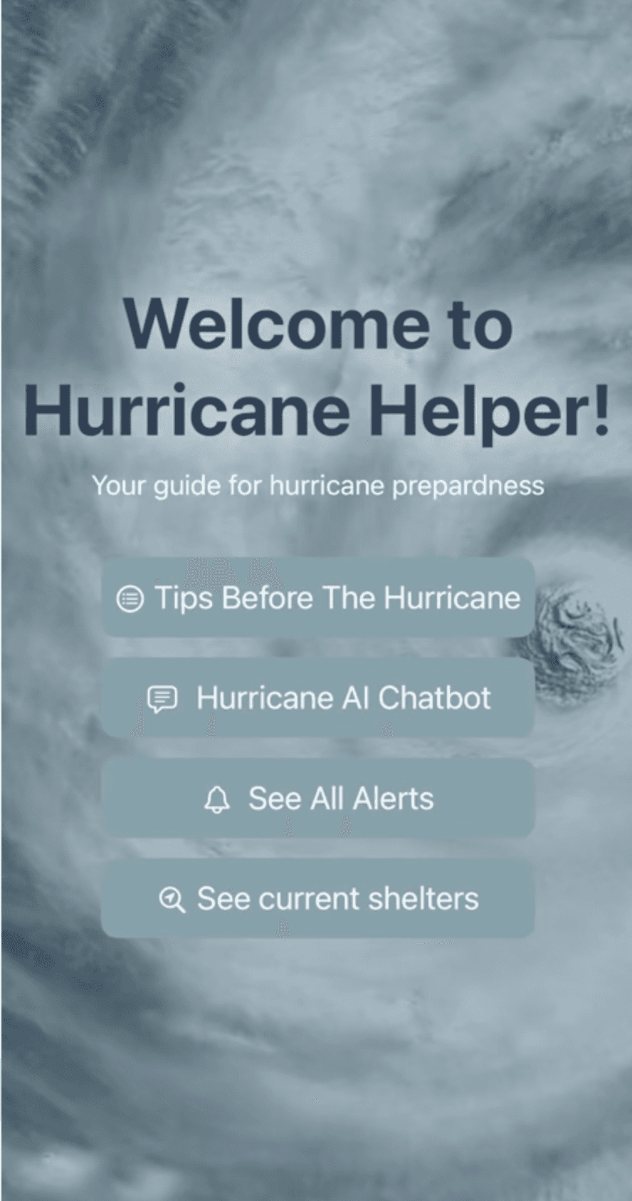 Screenshot of Hurricane Helper