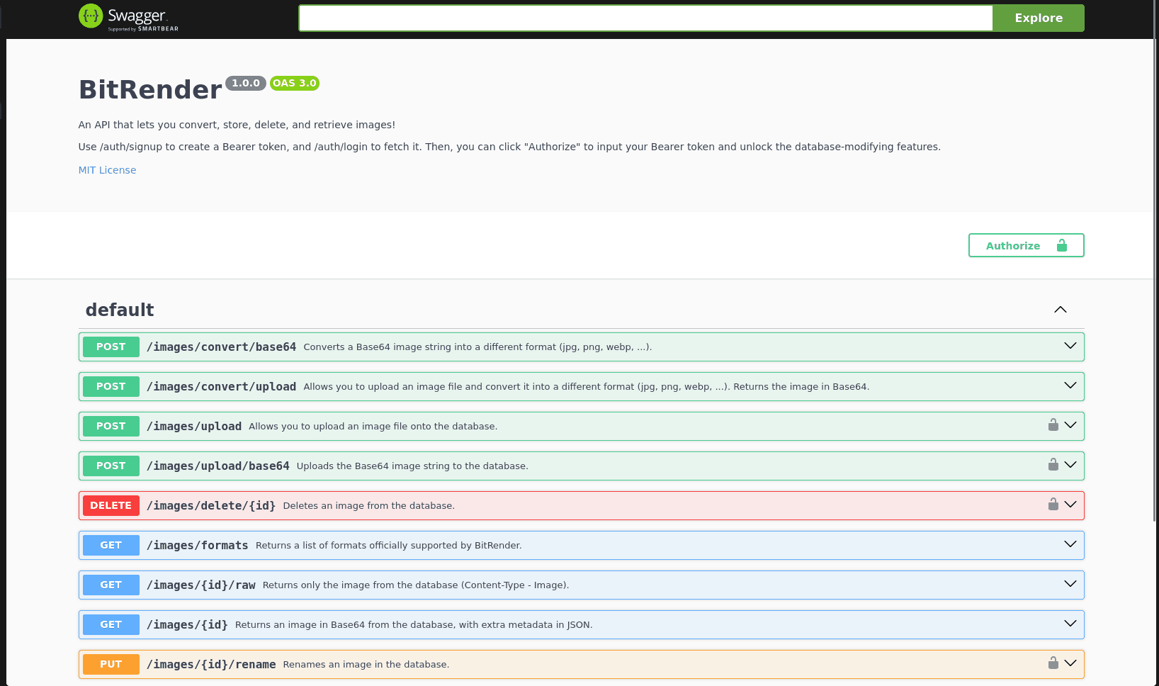 Screenshot of Bitrender