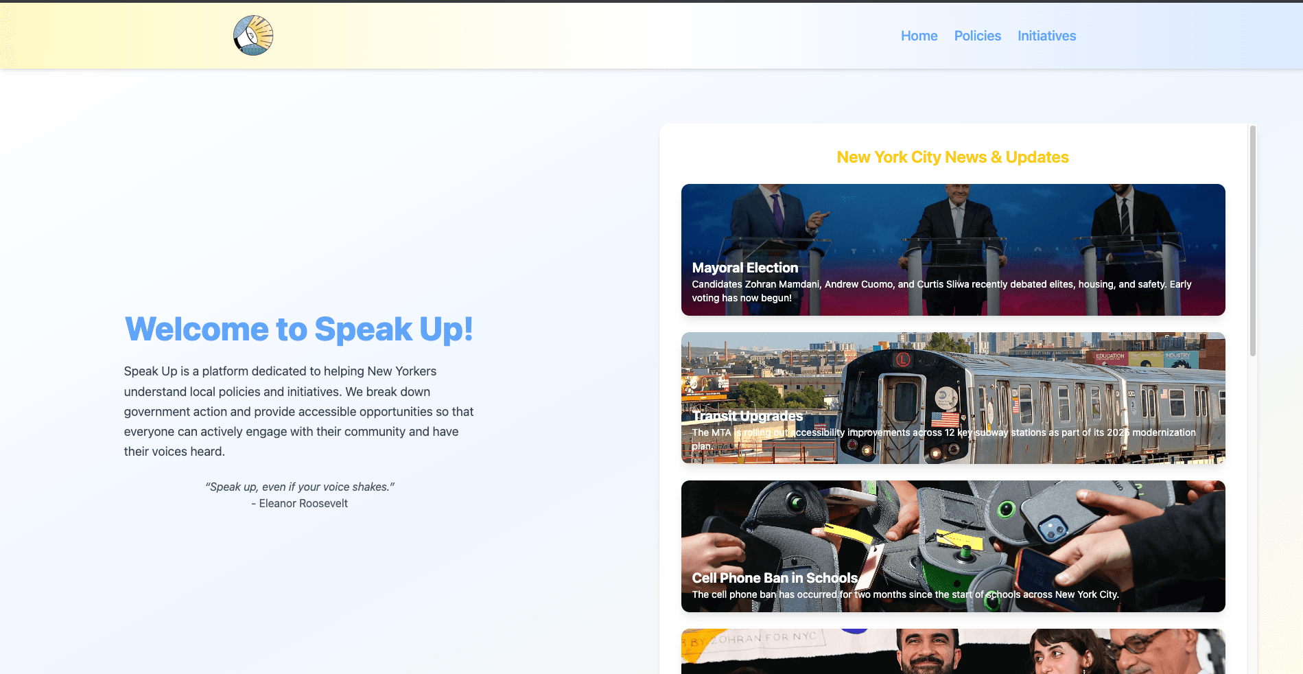 Screenshot of Speakup
