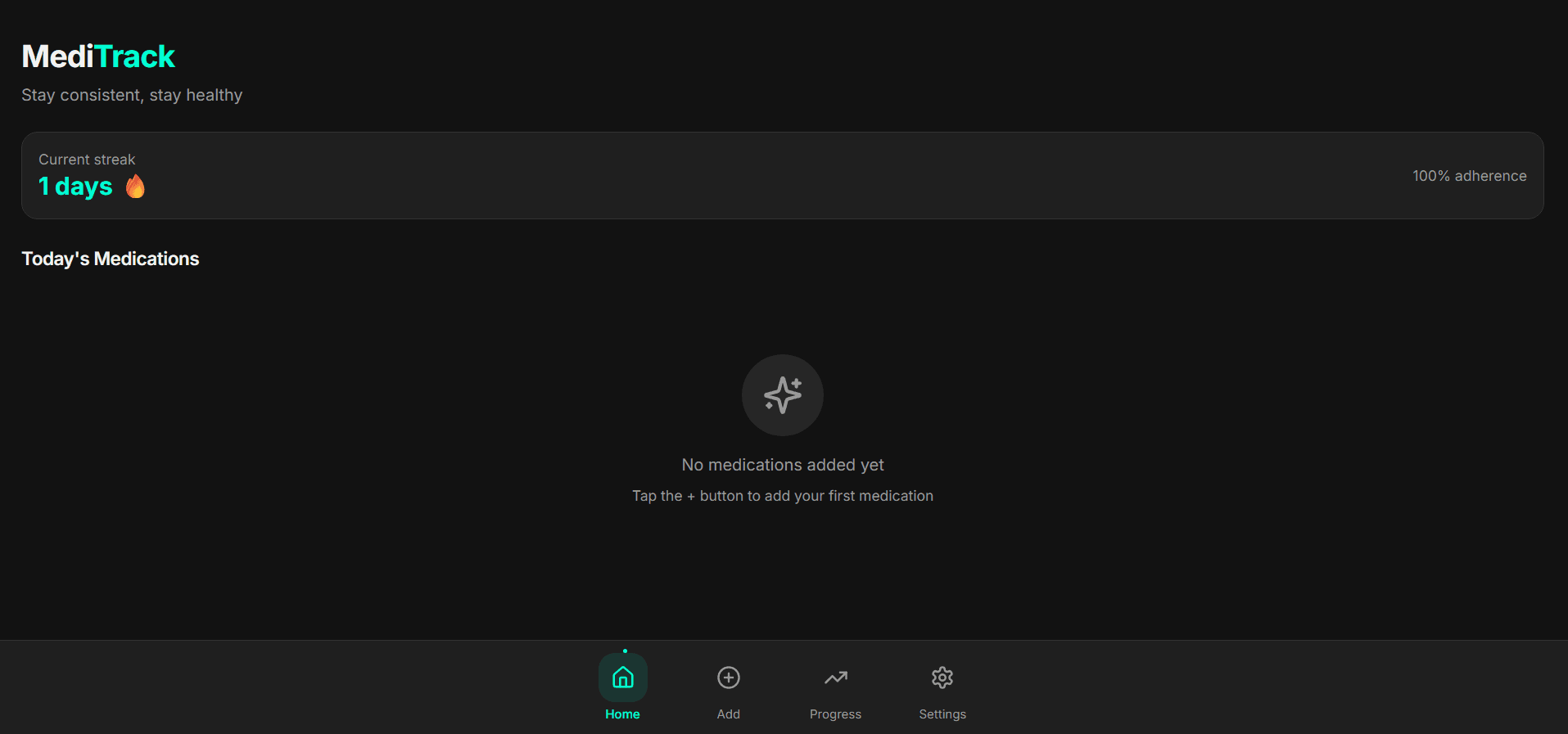 Screenshot of Meditrack