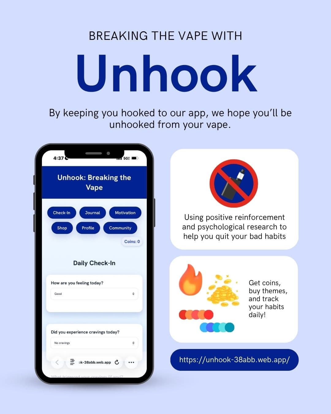 Screenshot of Unhook App