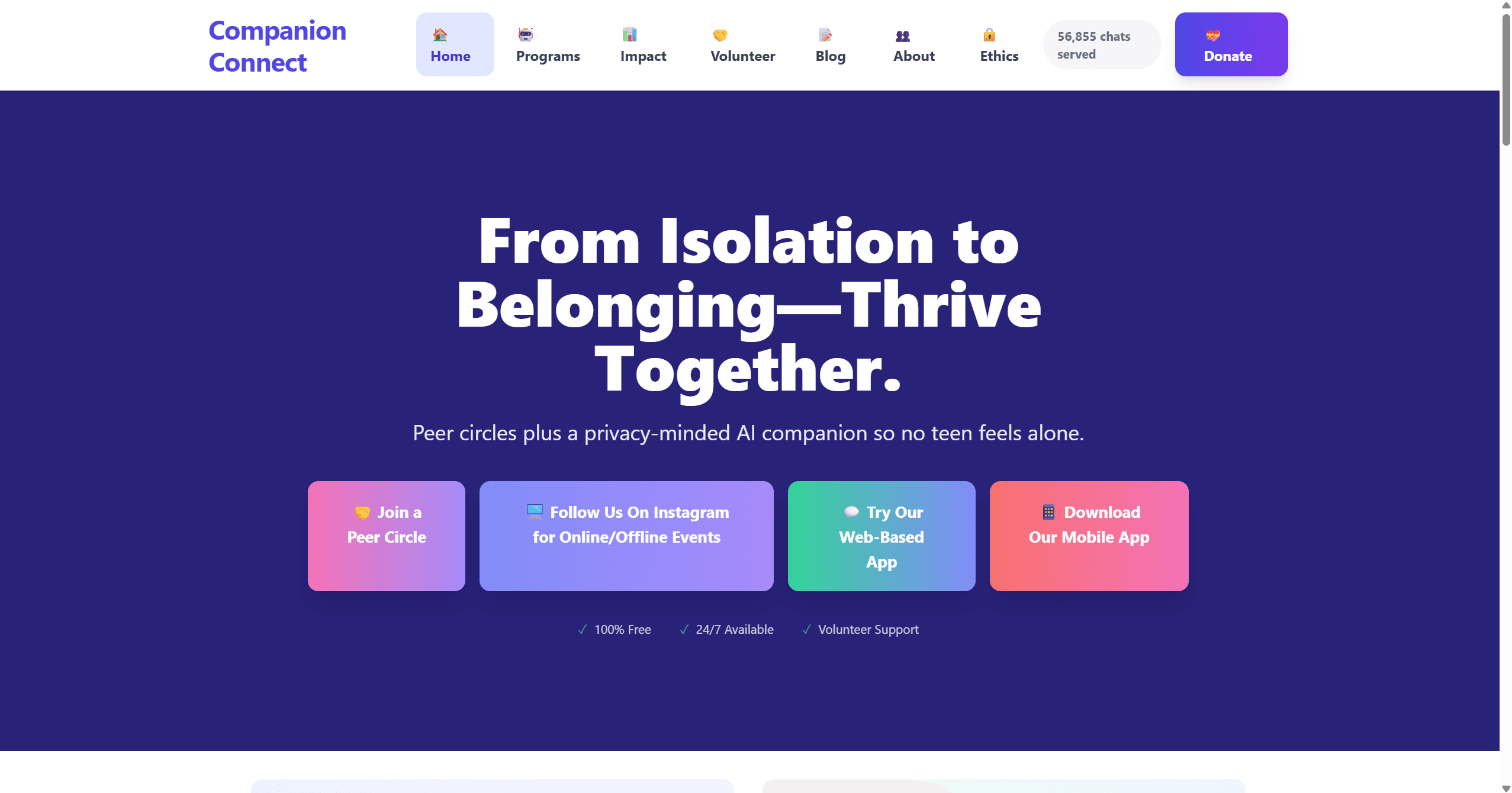 Screenshot of Companion Connect