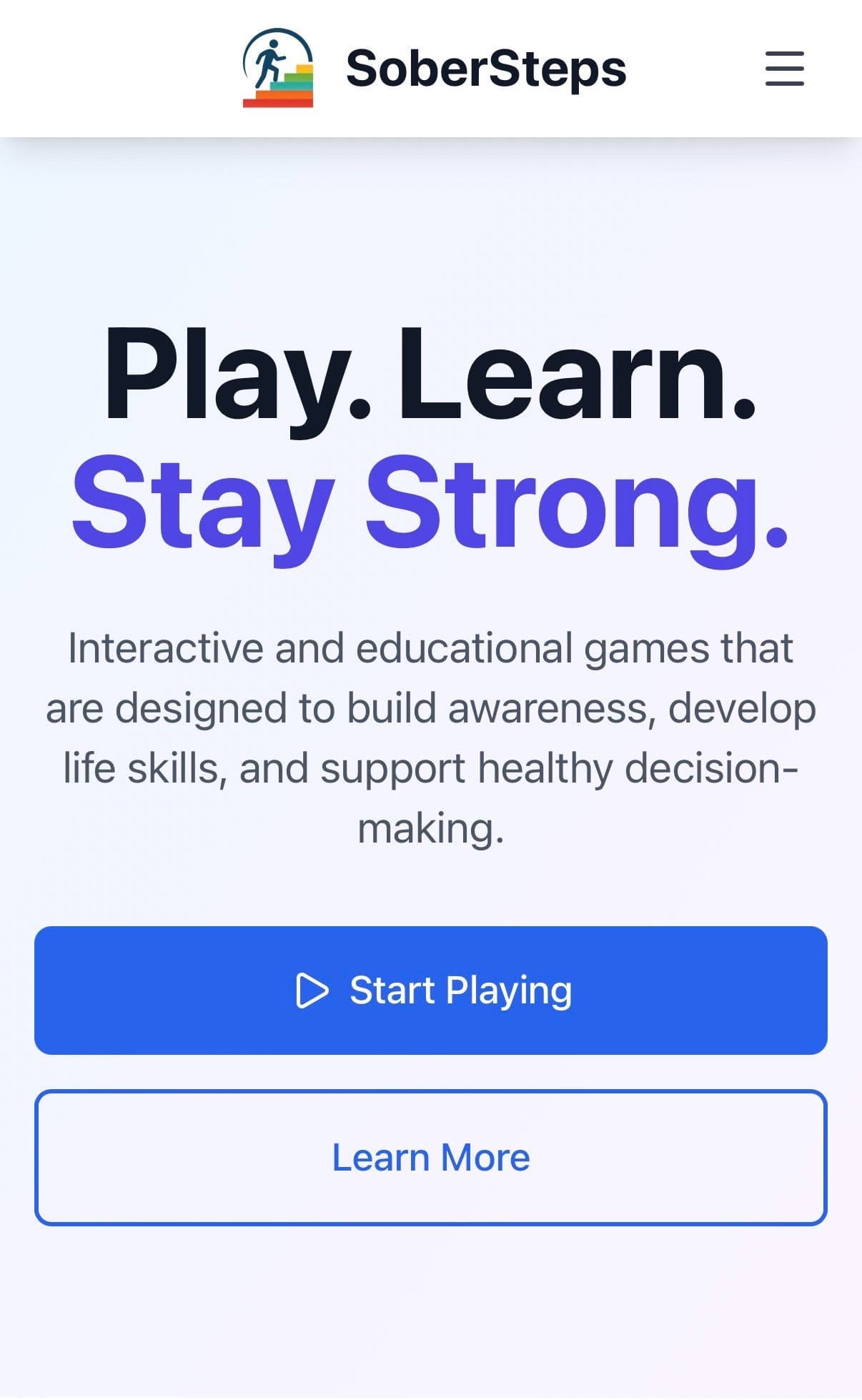Screenshot of Sobersteps