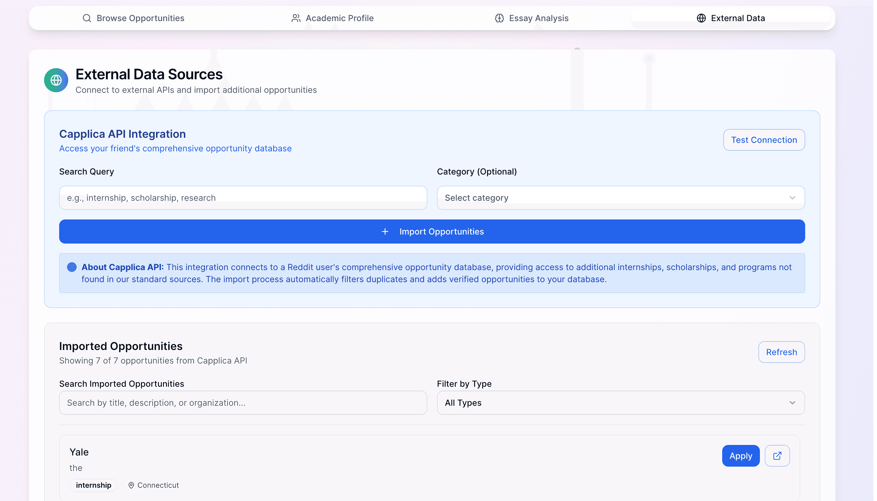 Screenshot of Congressionalapp1