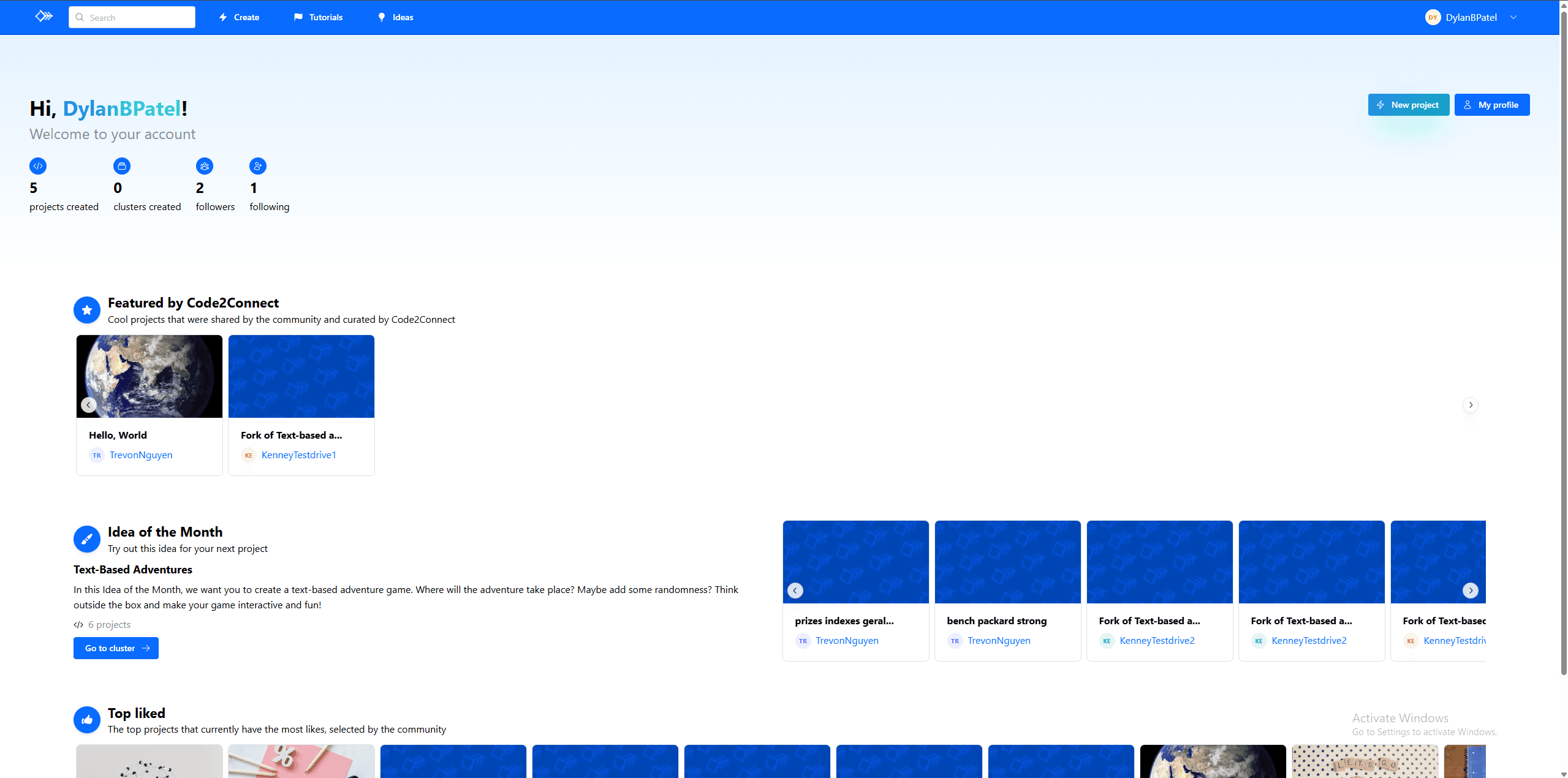 Screenshot of Code2connect