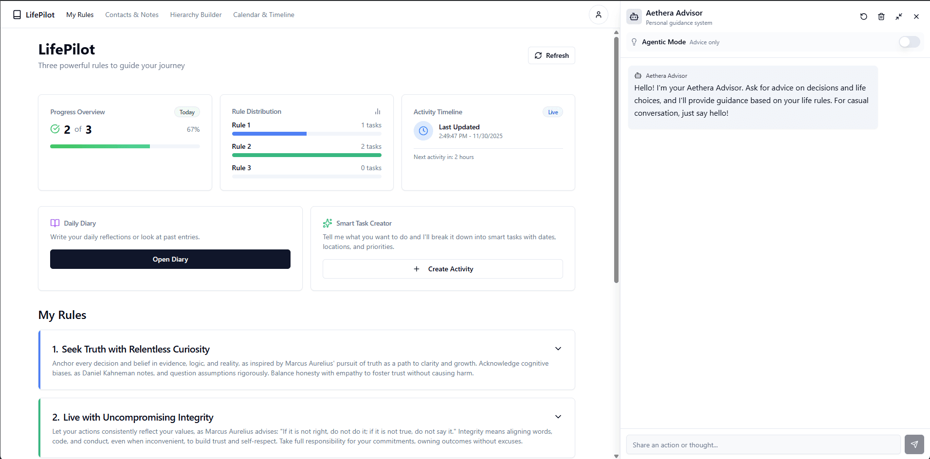 Screenshot of Lifepilot