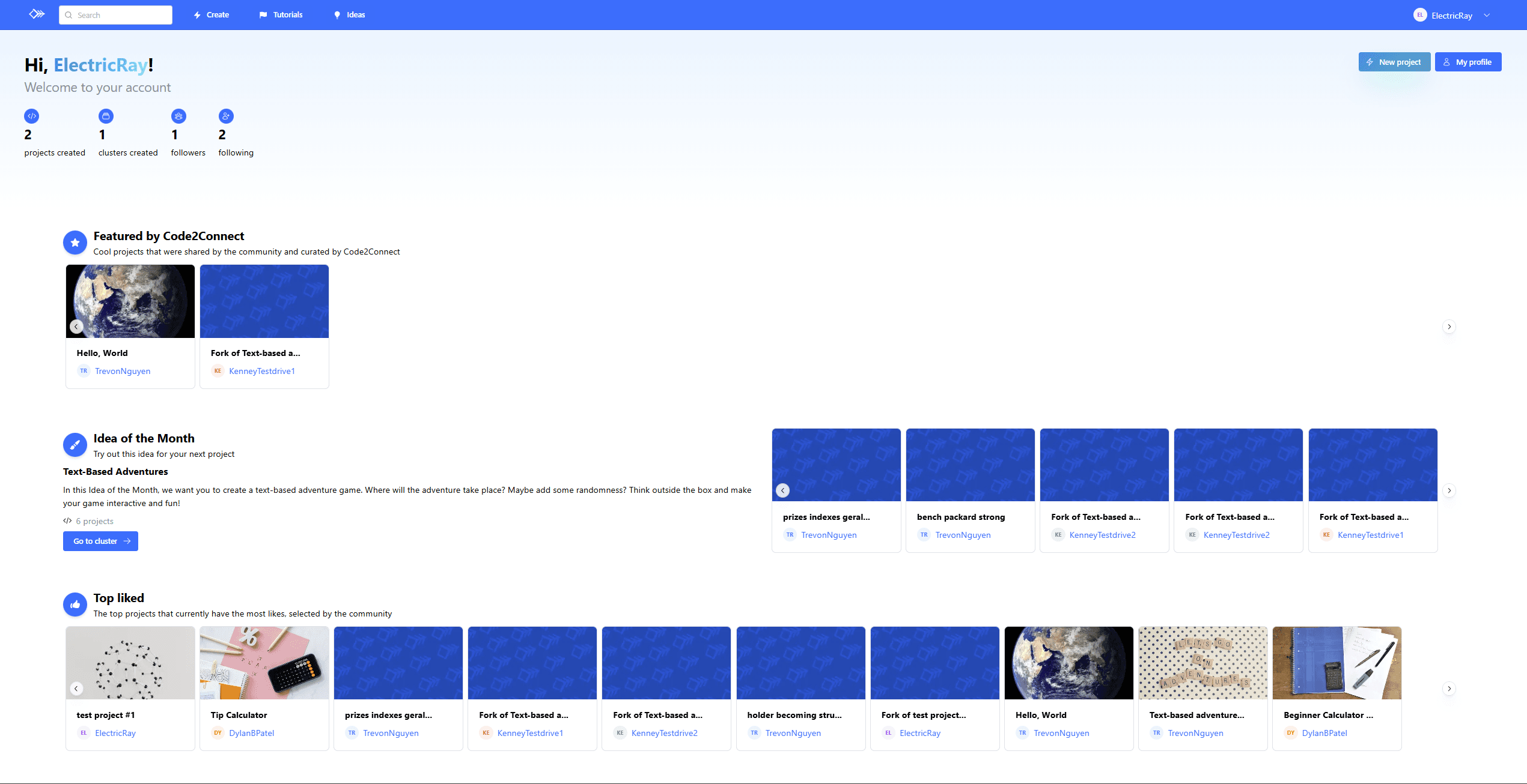 Screenshot of Code2connect